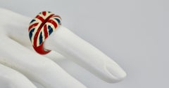 Solange Azagury Partridge "Hot Lips" Enamel Union Jack Ring