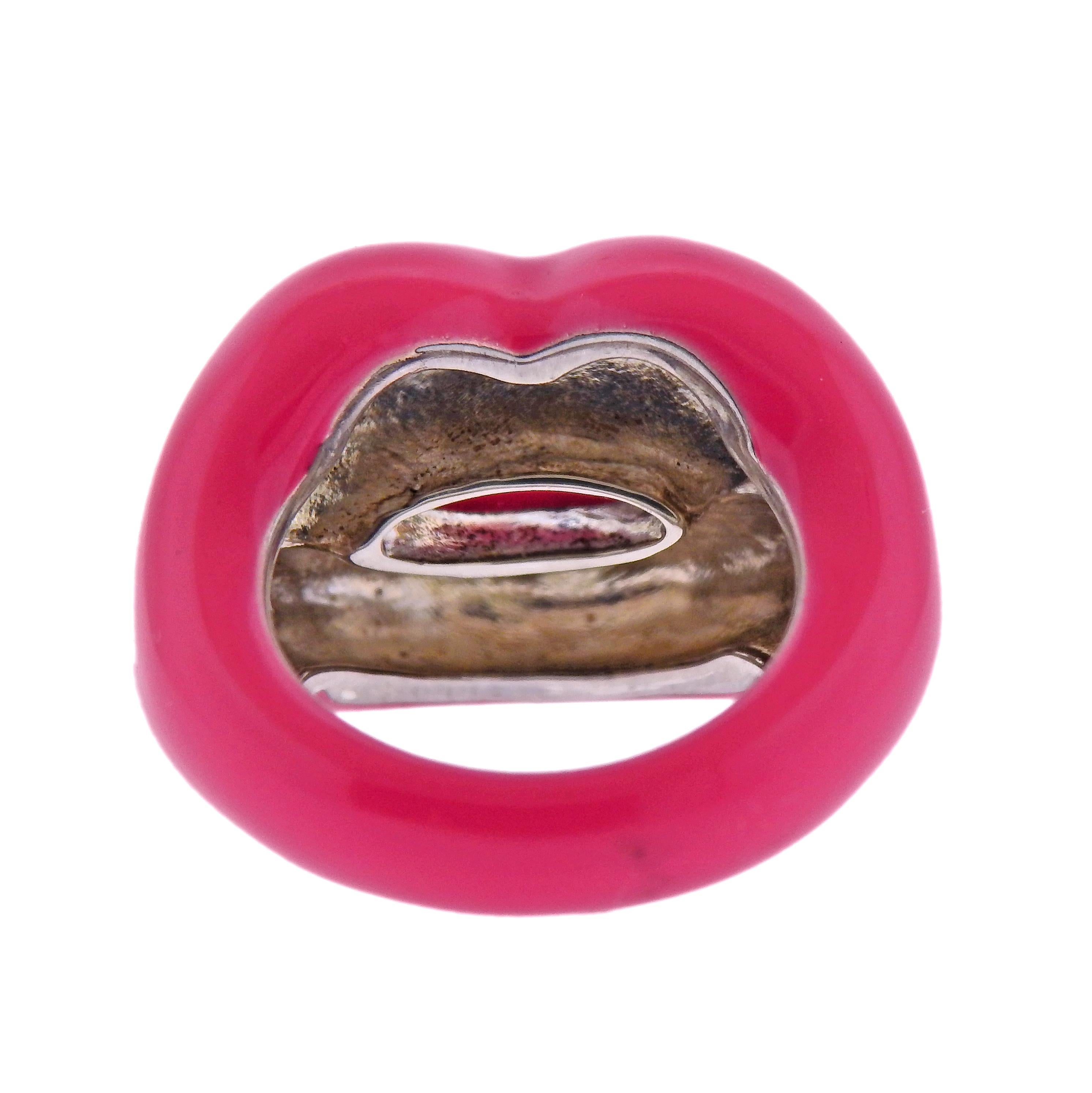 enamel lips ring