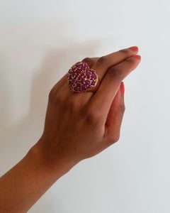 Solange Azagury-Partridge Ruby and 18k Gold Two Finger Heart Ring, 2002
