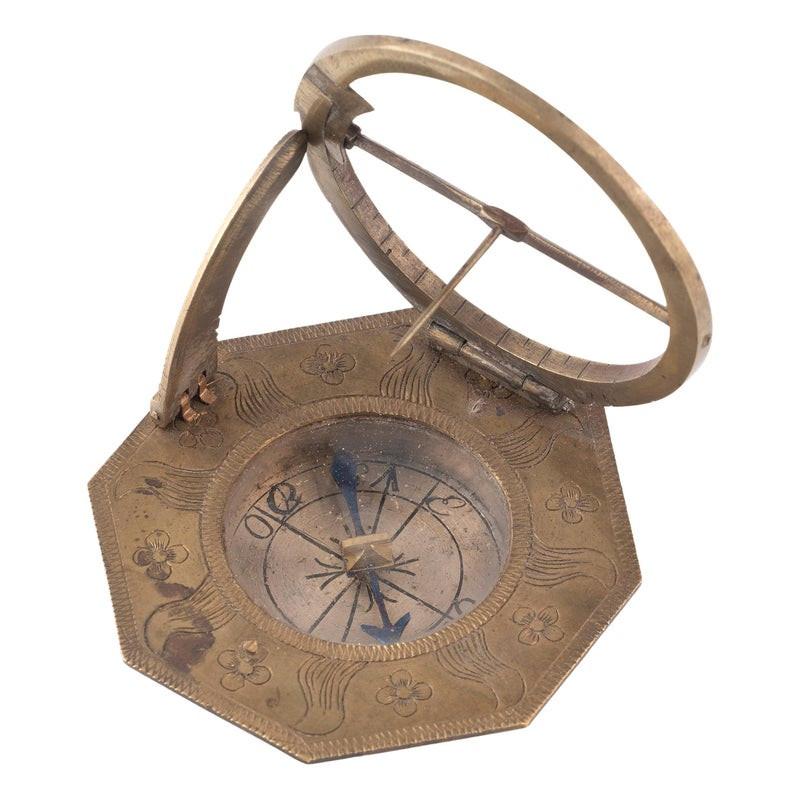 Baroque Solar brass Dial Gilt Johan Schrettegger Augsburg Germany XVIII en vente