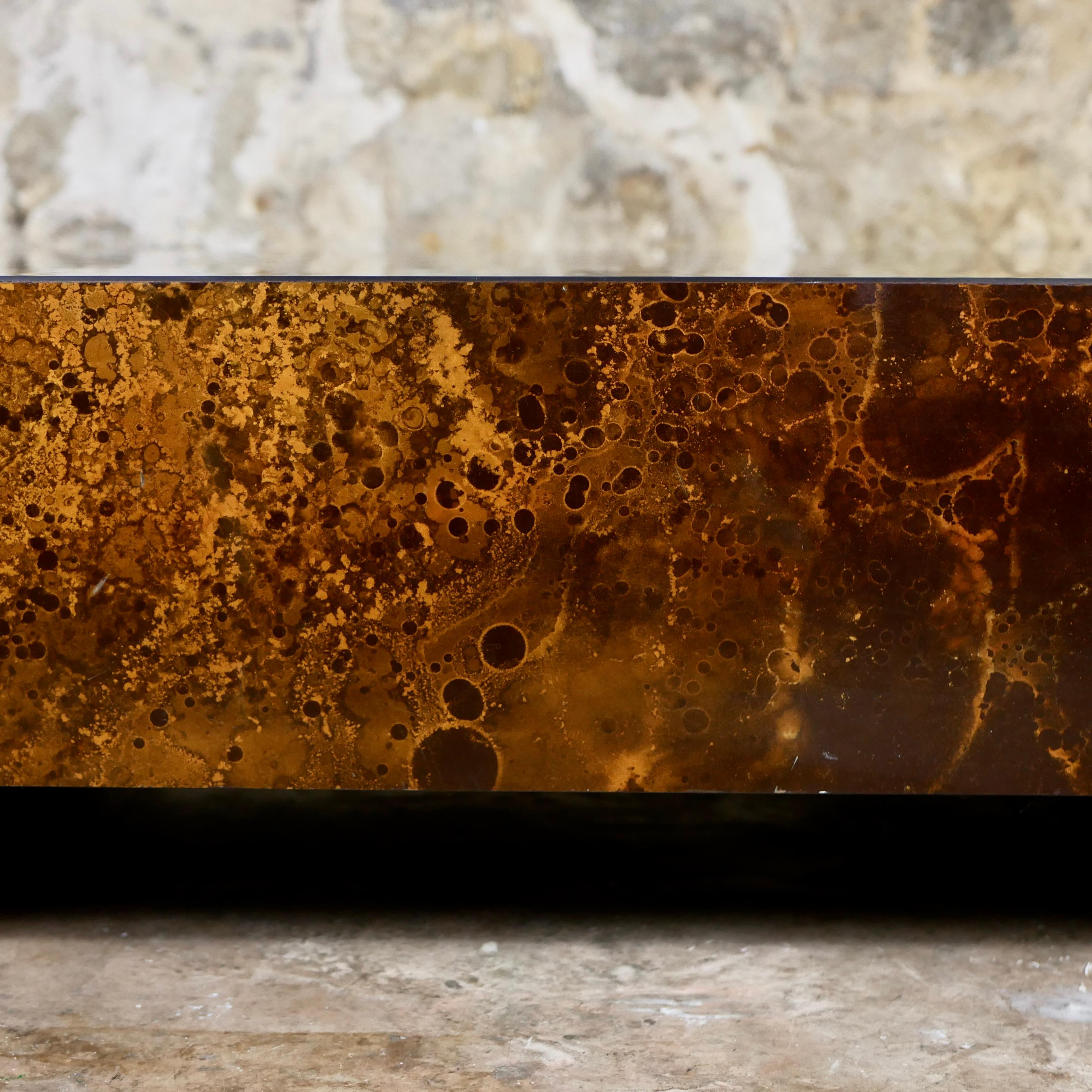 Métal Grande table basse éruption solaire par Guy Lefèvre pour Ligne Roset, 1970