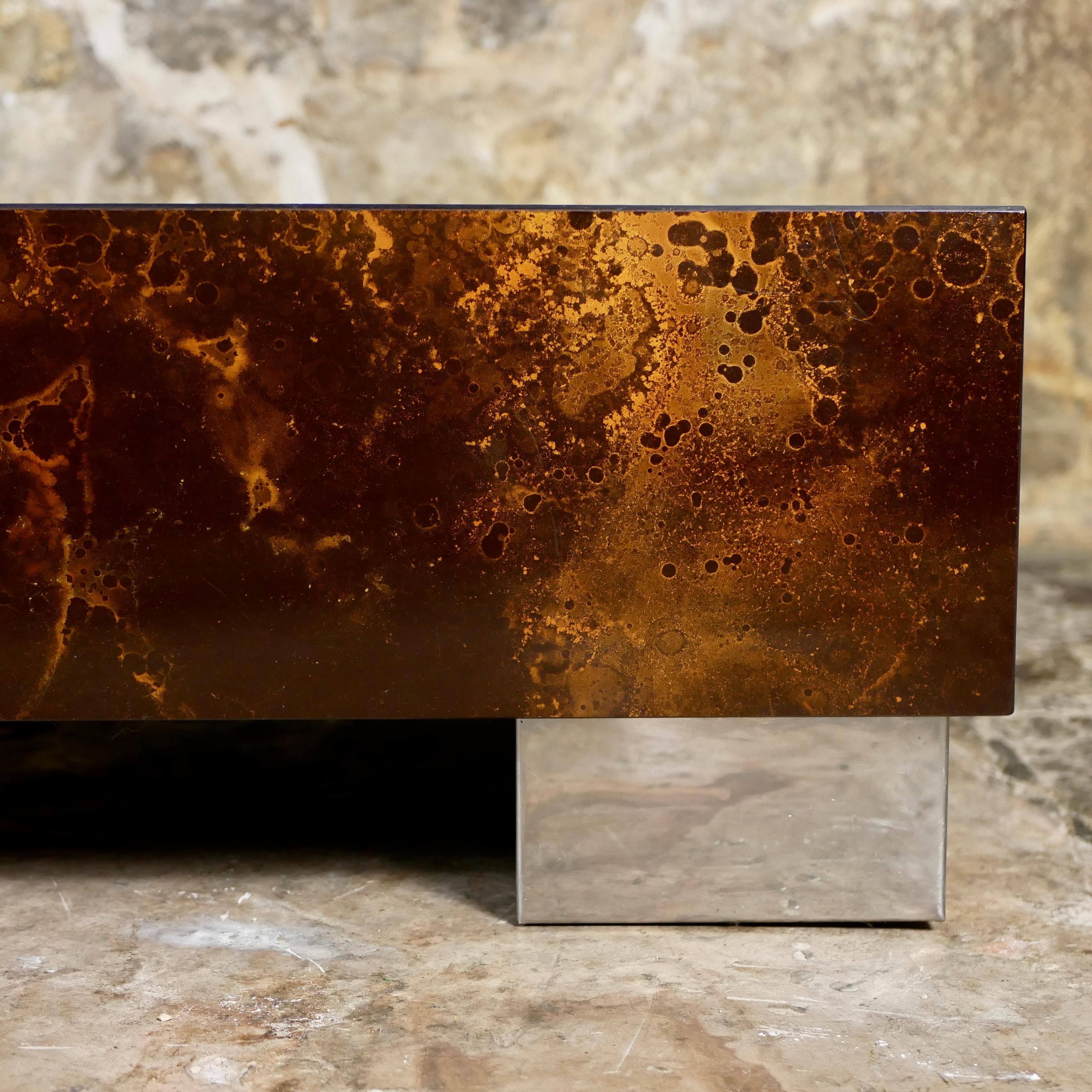 Grande table basse éruption solaire par Guy Lefèvre pour Ligne Roset, 1970 1
