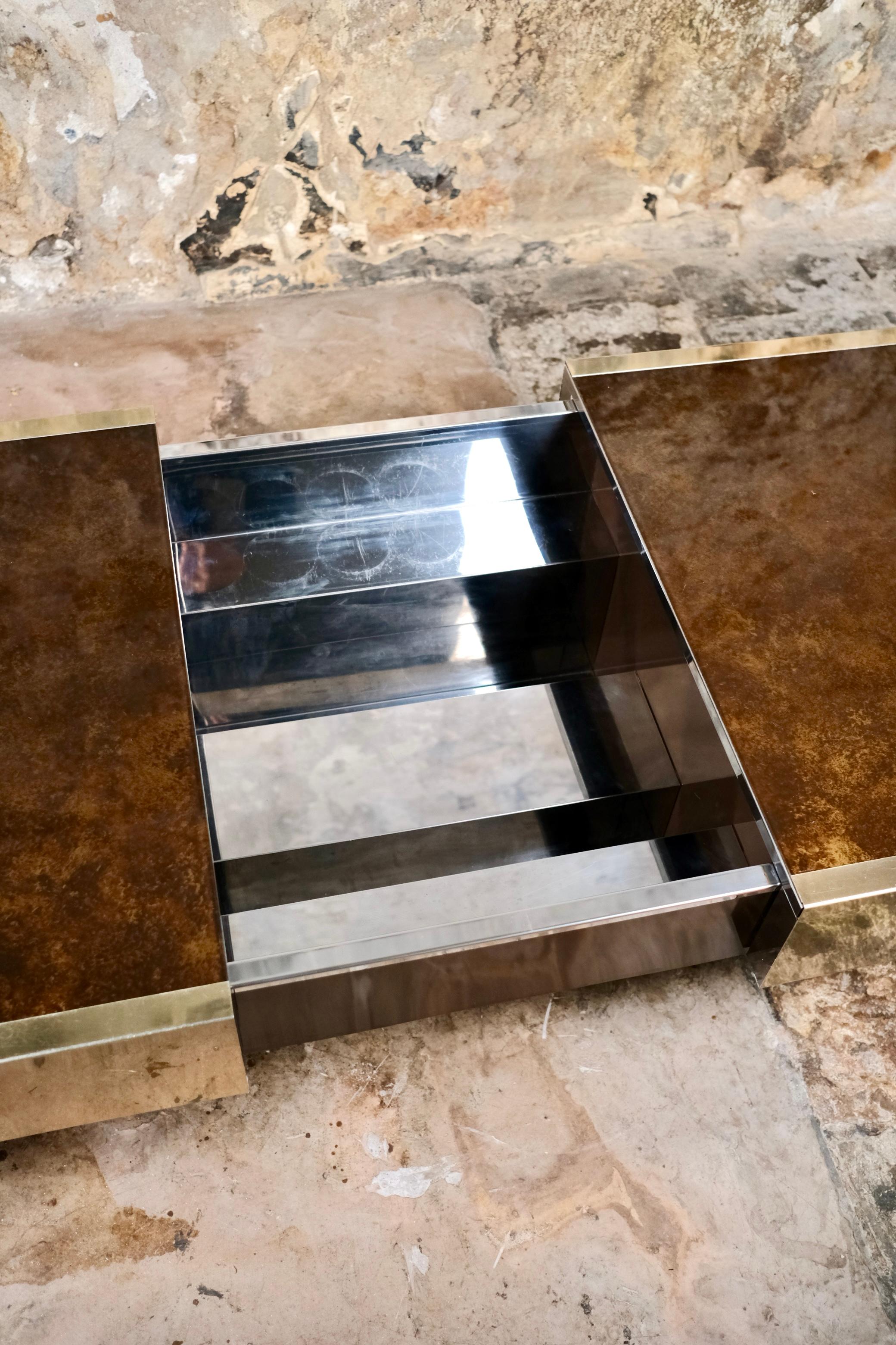 Mesa de centro con barra solar de Cidue, made in Italy, años 70 en venta 6