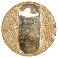 Specchio scultoreo da parete Solar Portal in edizione limitata in bronzo di Jesse Ede