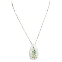 Solar Quartz Ivory Green Necklace