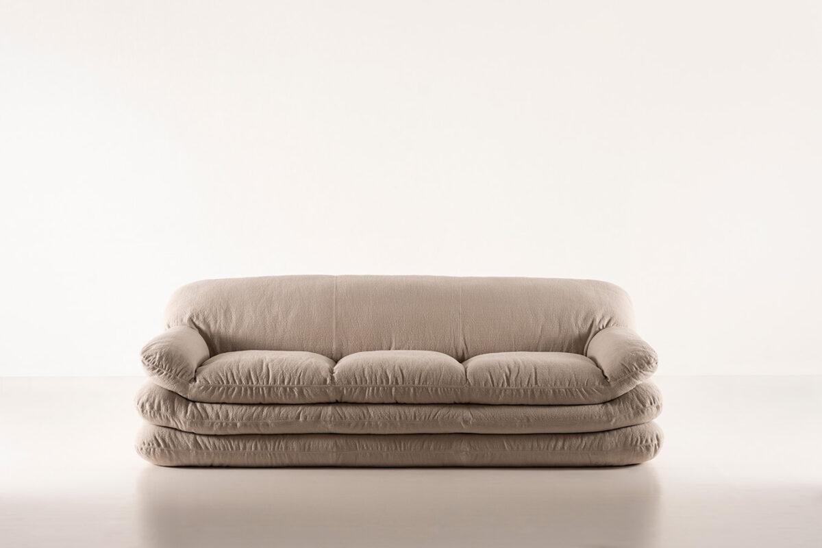 Design: Faye Toogood

Comfortable and sophisticated, the Solar Sofa is at the heart of Faye Toogood's Cosmic collection. At first glance, it appears as a stacked pile of cushions, yet its design cleverly balances sculptural form with inviting