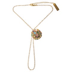 Solara Sphère de cristal multicolore Chaîne à main en or 14 carats