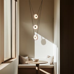 Solara Multi Pendant - Alabaster - Satin Brass