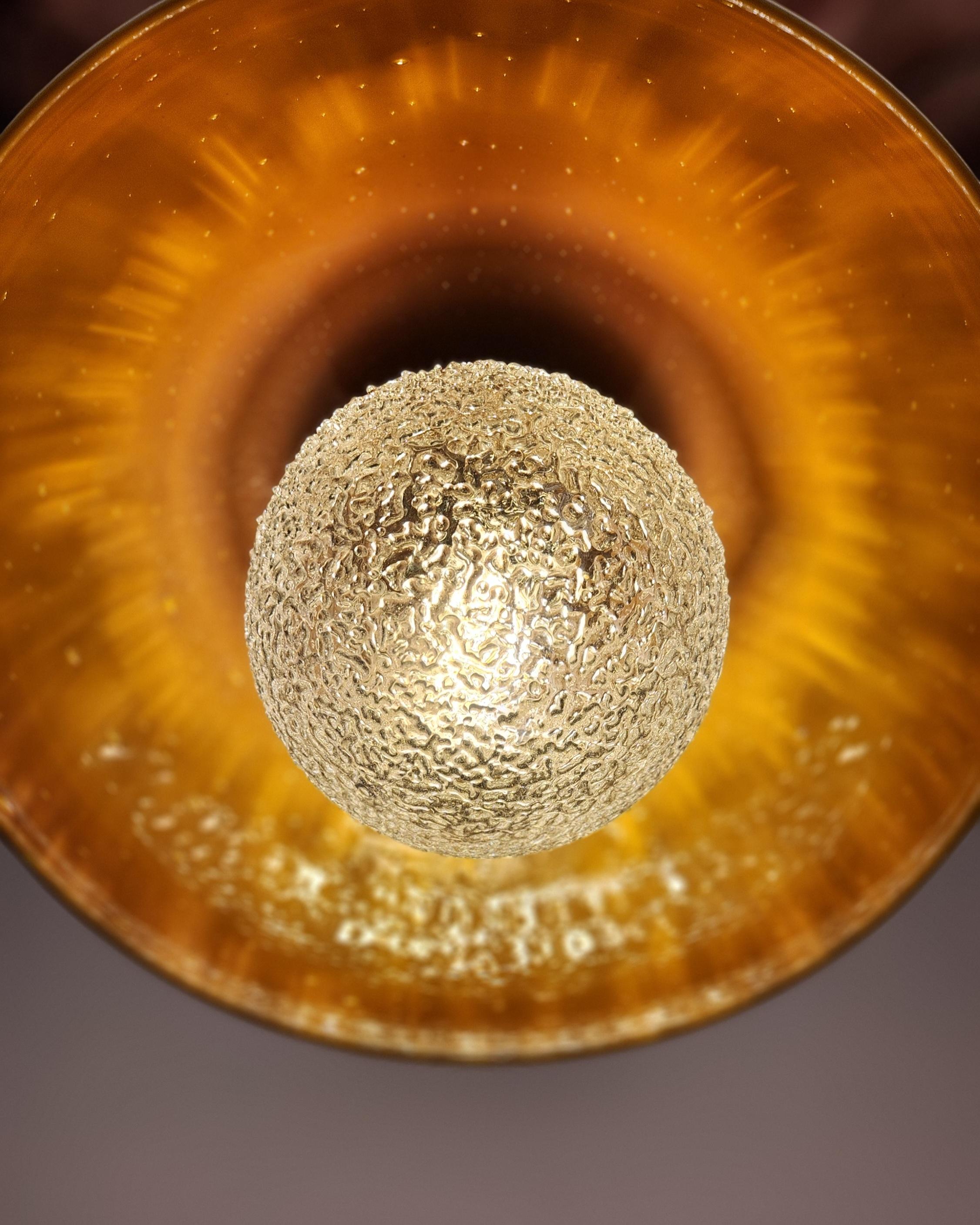 Colgante Solara Hecho a Mano Iluminación Contemporánea de Cristal Personalizable en venta 2