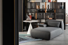 Modern colofrul blue black unusual rug Irregular shape, Solaris small