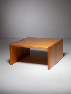 "Solaris" Solid Wood Side Table by Franco Vattolo for Ibisco, Italy, 1970s