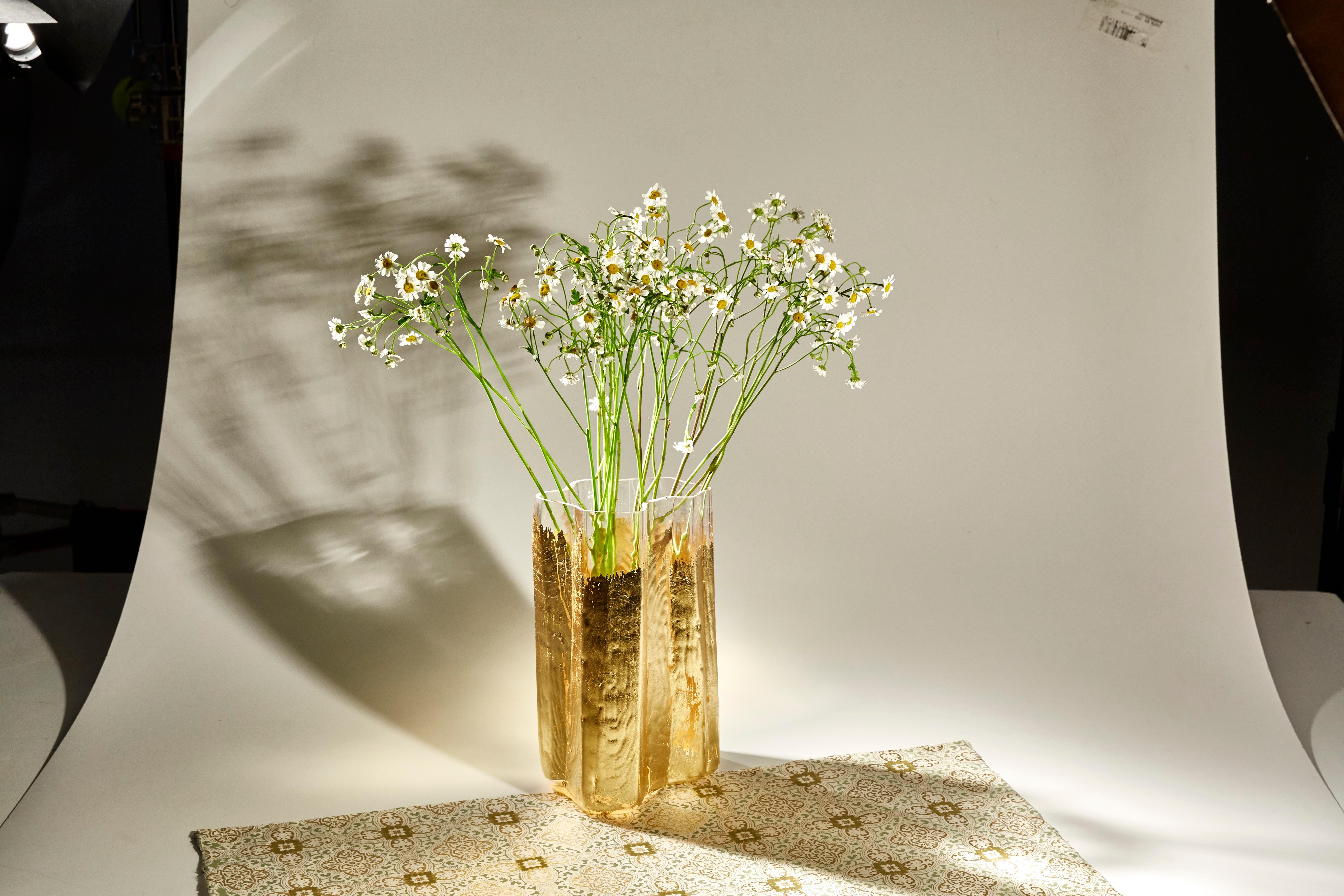 Contemporary Solarized Cleaving Ghost Vase For Sale