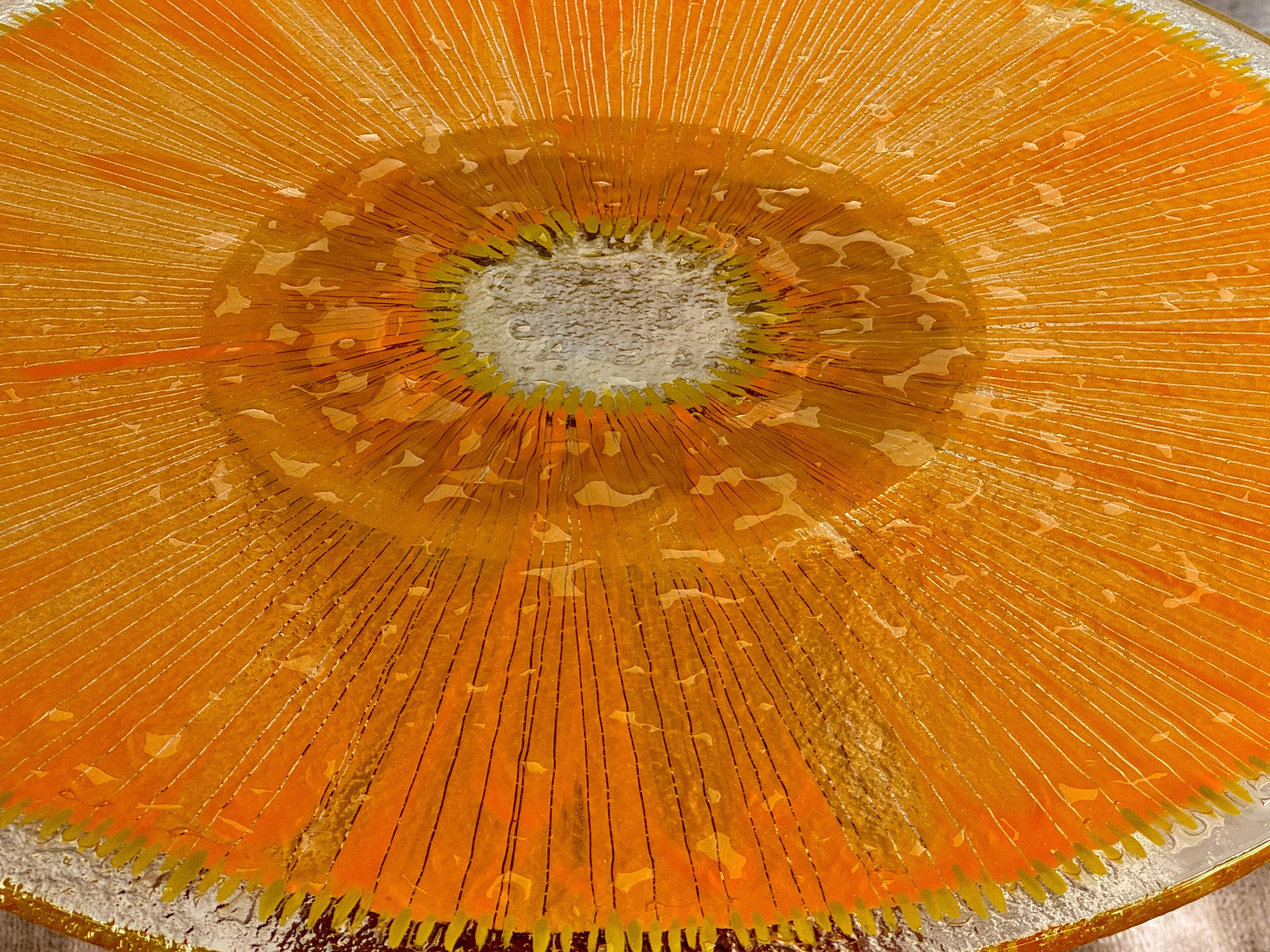 Solastra Sculptural Blown and Fused Glass Side Table For Sale 4