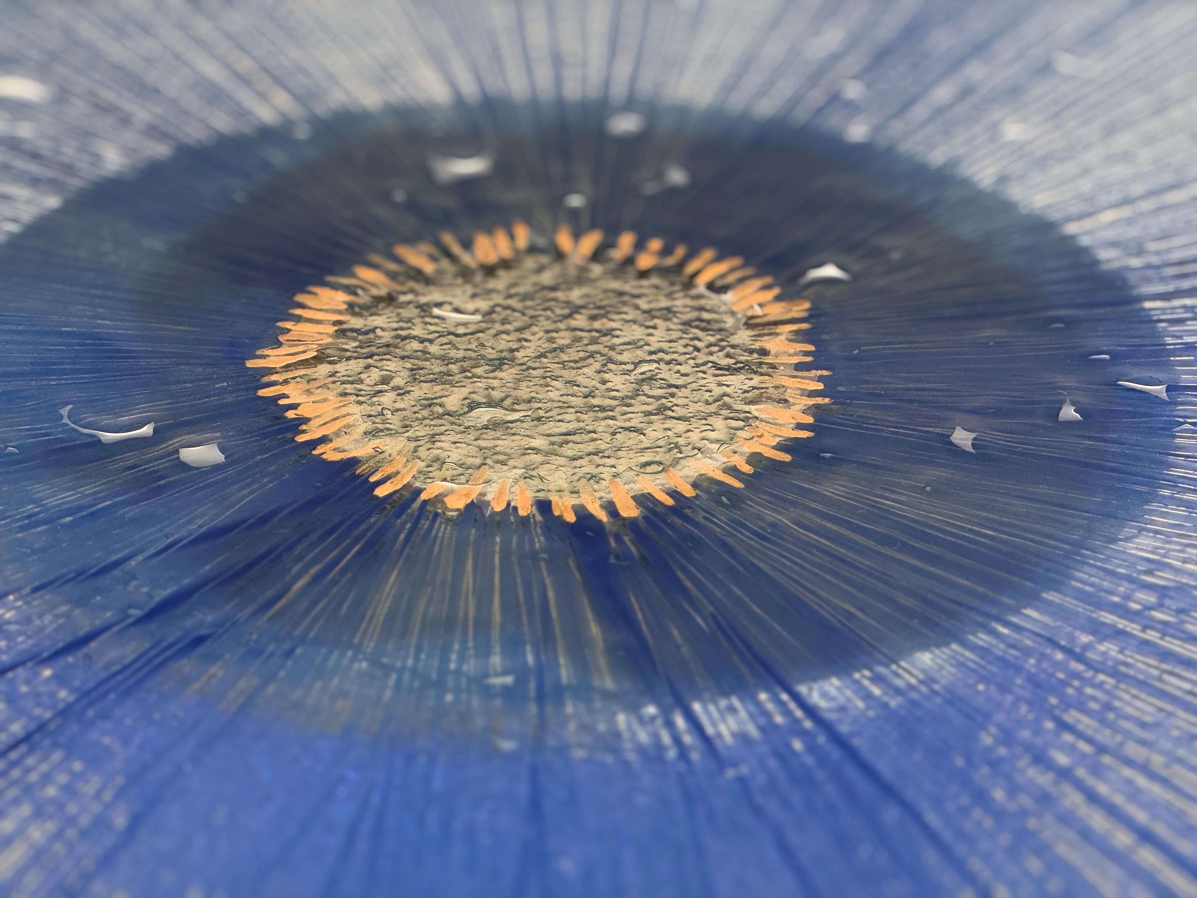 Portuguese Solastra Sculptural Blown and Fused Glass Side Table For Sale