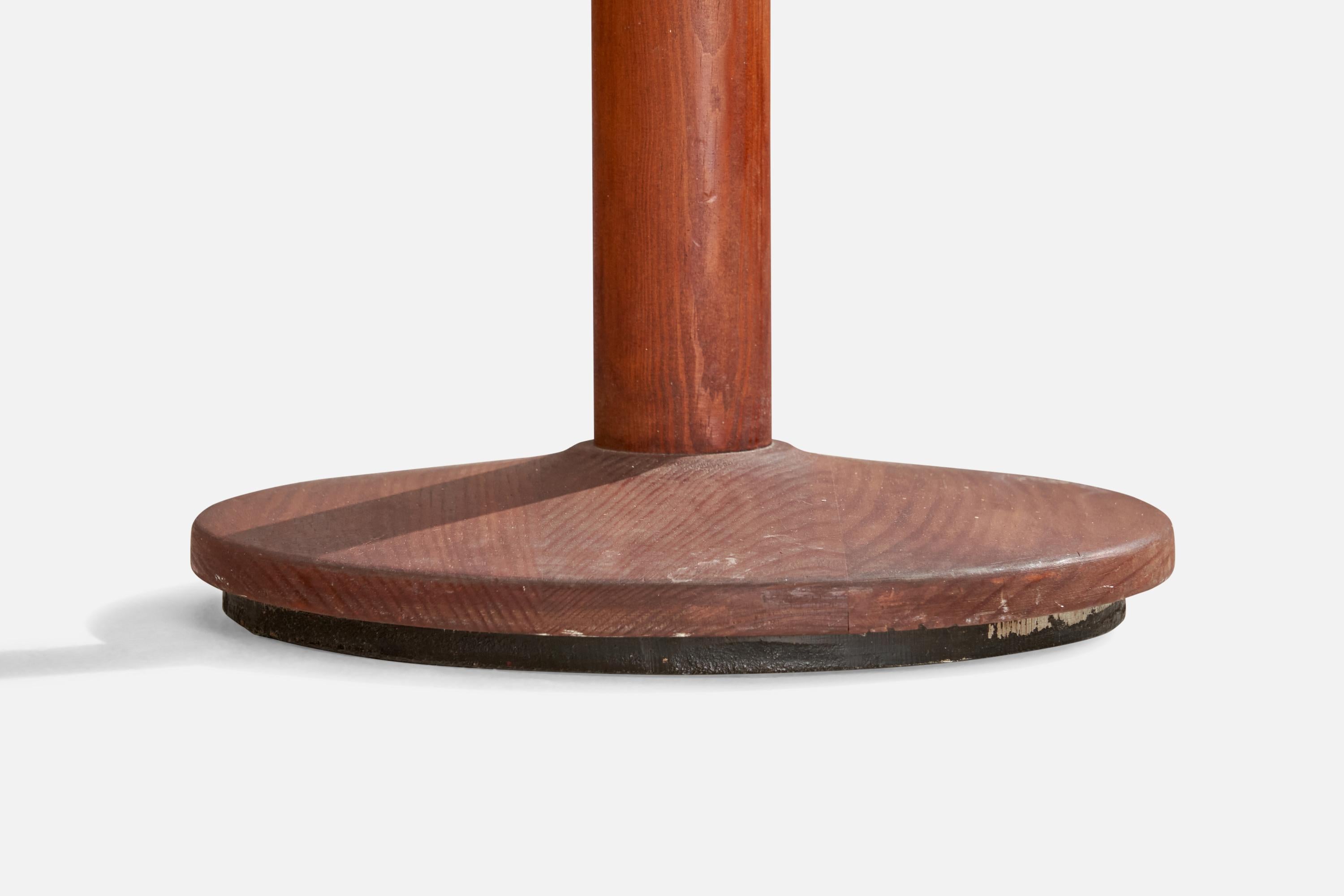 Solbackens Svarveri, lampadaire, pin, laiton, tissu, Suède, années 1970 en vente 1