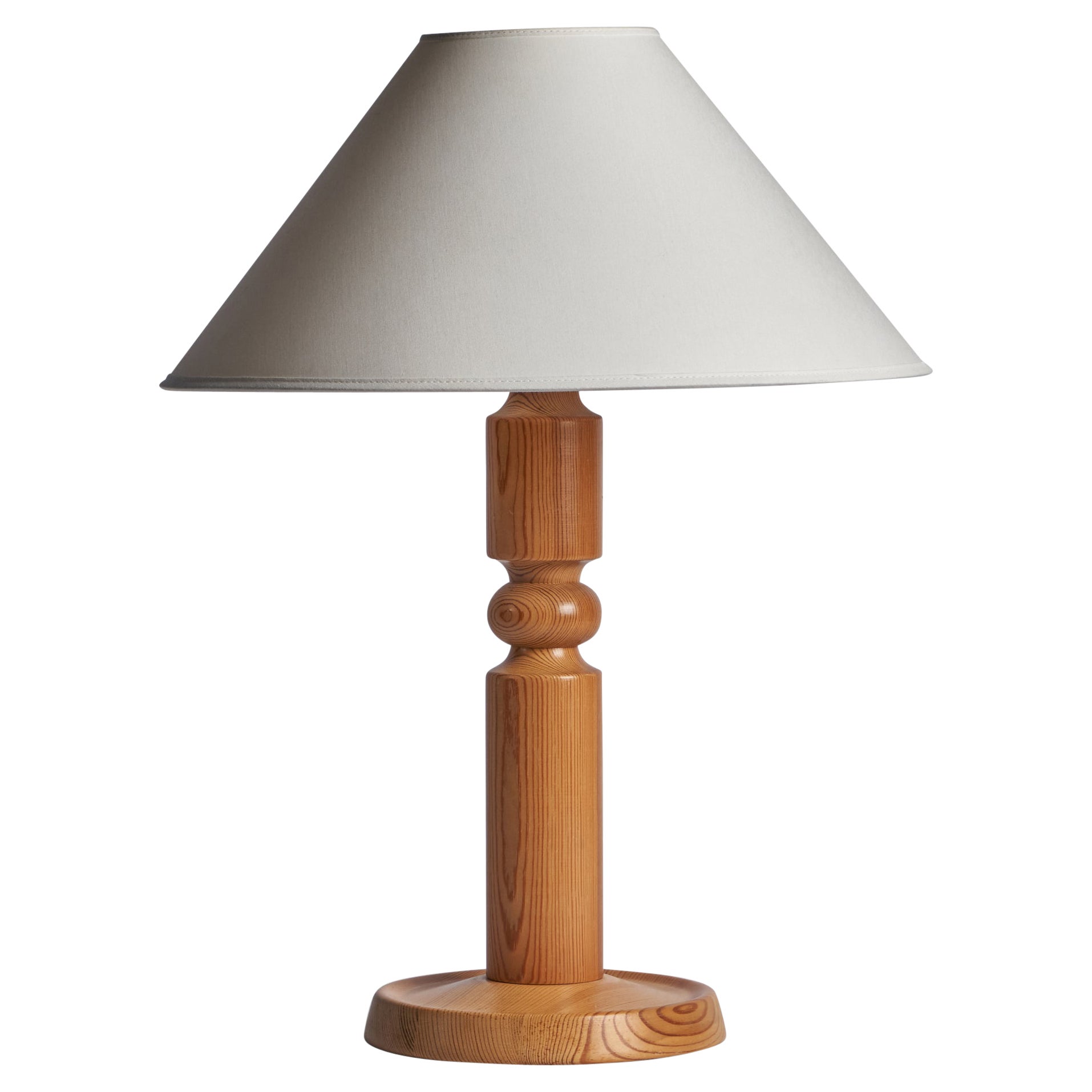 Solbackens Svarveri, Tischlampe, Kiefer, Schweden, 1970er Jahre