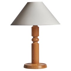 Solbackens Svarveri, Table Lamp, Pine, Sweden, 1970s
