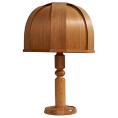 Solbackens Svarveri, Lampada da tavolo, Pino, Svezia, anni '70