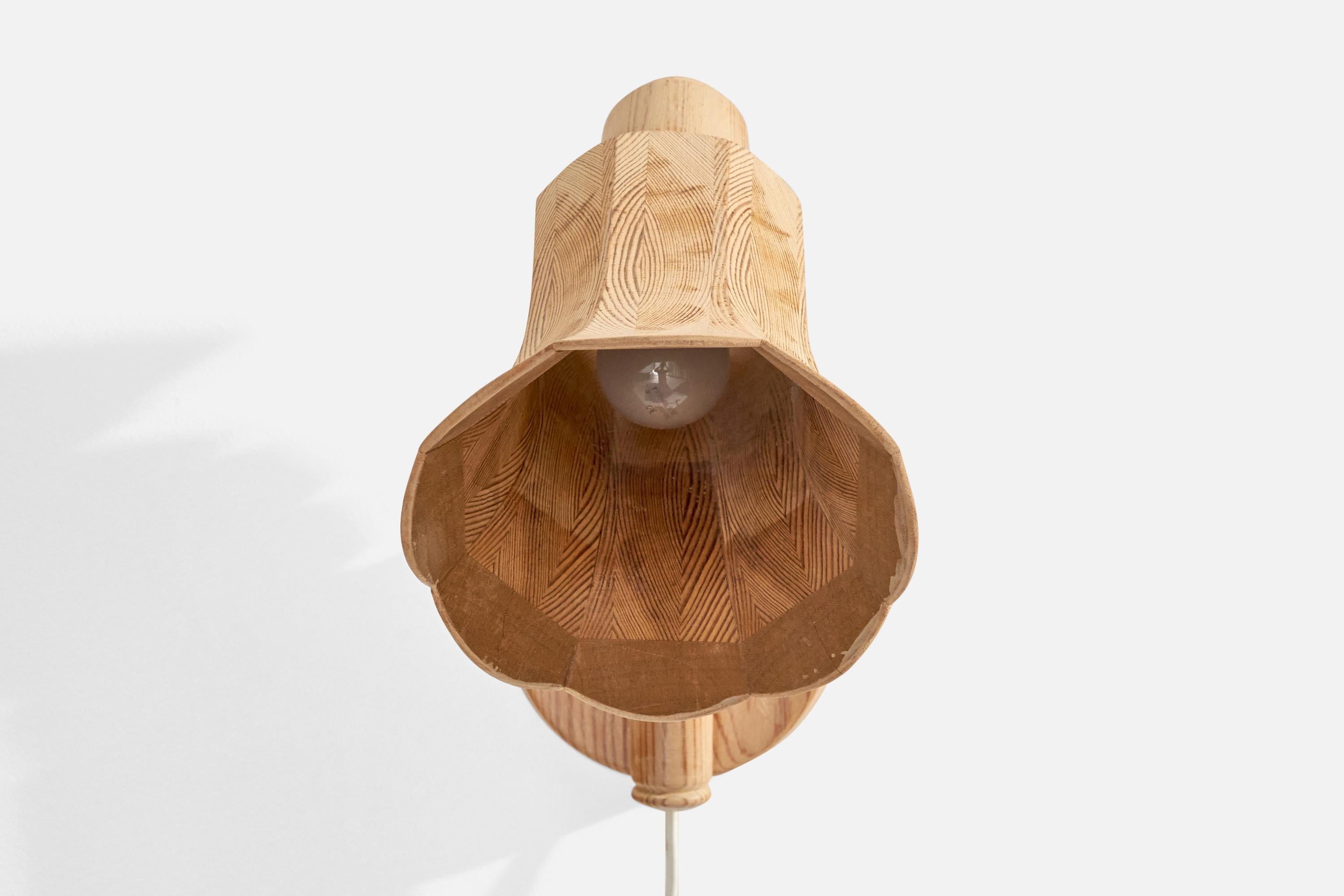 Suédois Solbackens Svarveri, Applique, Pin, Suède, 1970 en vente
