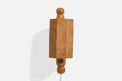 Solbackens Svarveri, Wall Light, Pine, Sweden, 1980s