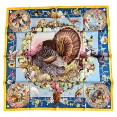 Verkauft Neu Hermes FAUNE ET FLORE DU TEXAS Forever Schal 90
