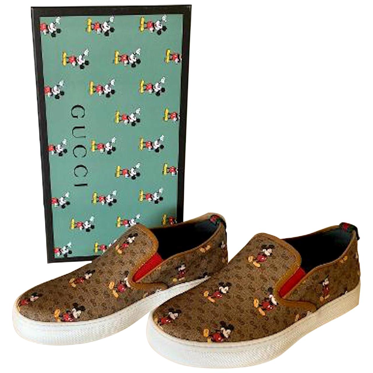 SOLD OUT Gucci Mickey Mouse Men's Size 10.5 Slip-on Sneakers at 1stDibs