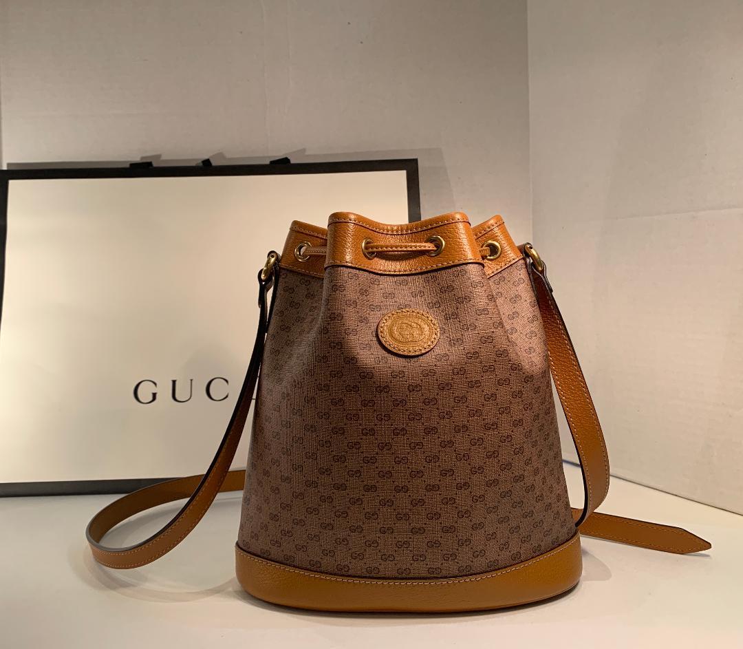 Brown SOLD OUT Gucci Mickey Mouse Year of the Rat Bucket Bag Purse