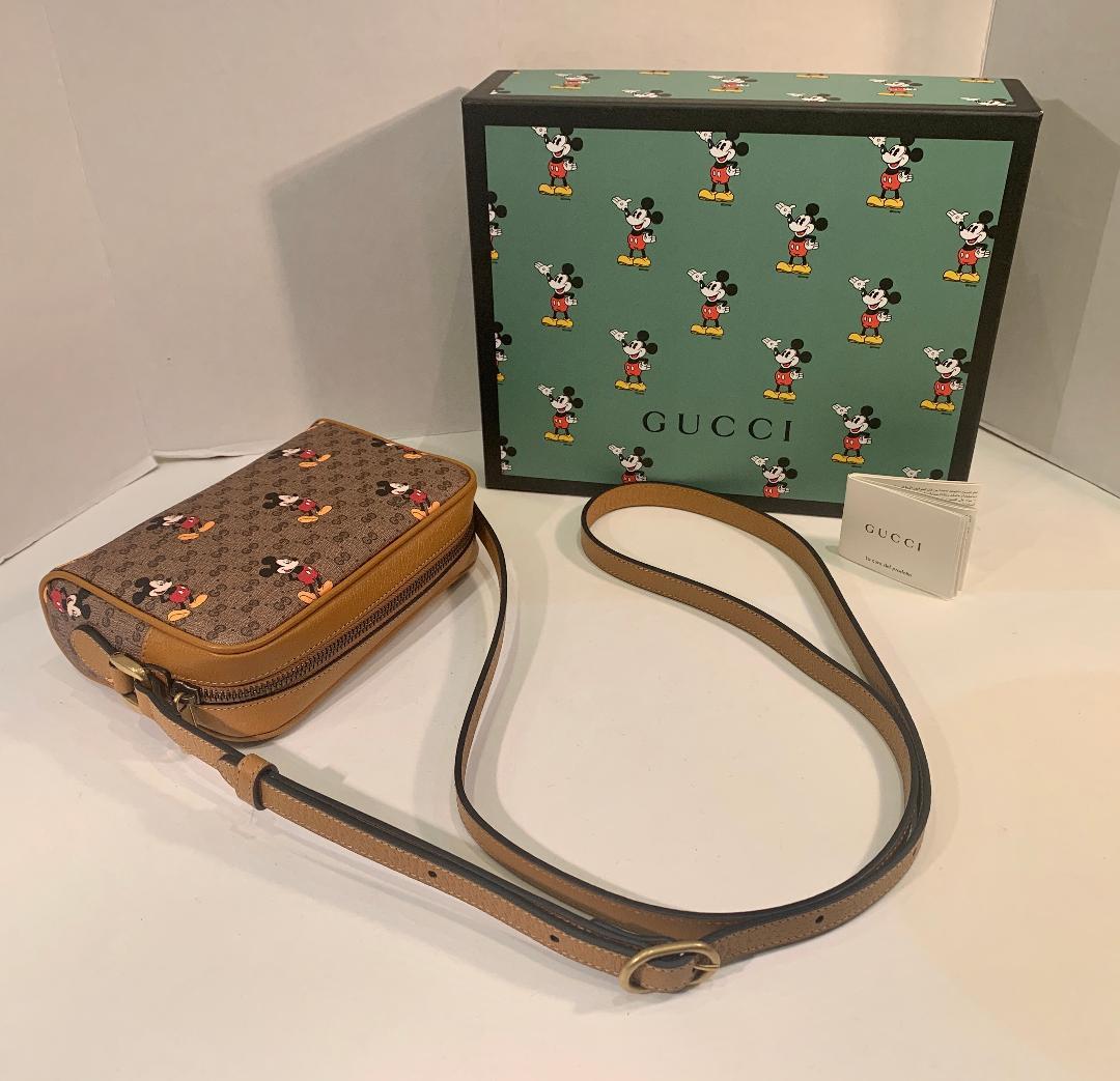Brown SOLD OUT Gucci Mickey Mouse Year of the Rat Crossbody Shoulder Bag Purse