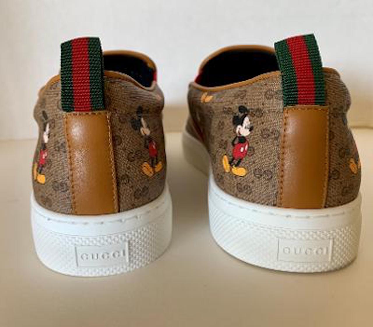 SOLD OUT Gucci Mickey Mouse Men's Size 10.5 Slip-on Sneakers 1