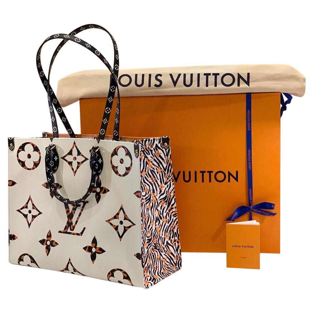  Sold Out Louis Vuitton Fall 2019 Jungle ONTHEGO Monogram Giant Canvas Tote Bag