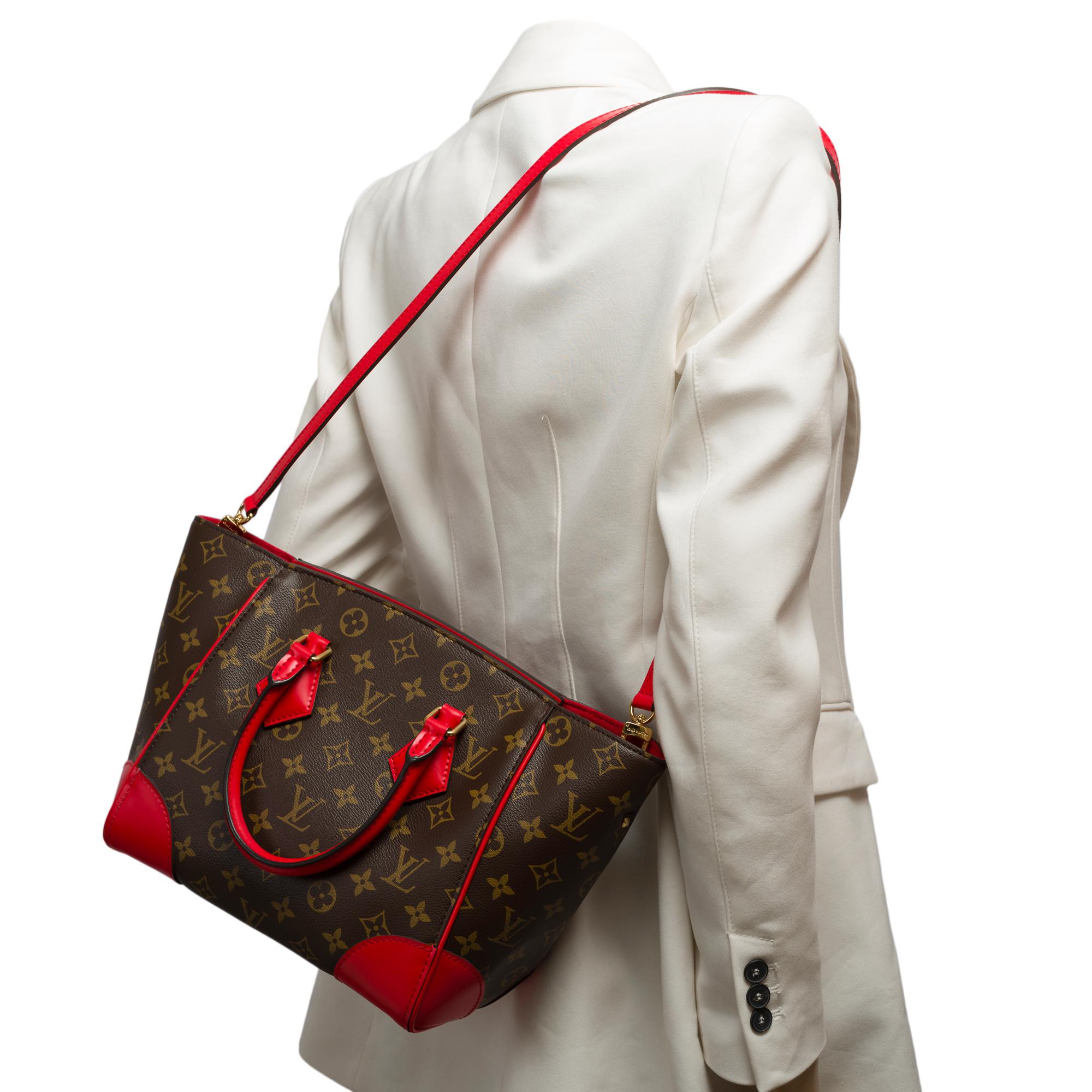 Sold Out Louis Vuitton Phenix handbag strap in brown canvas, GHW For Sale 7