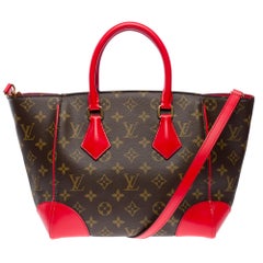 Sold Out Louis Vuitton Phenix handbag strap in brown canvas, GHW