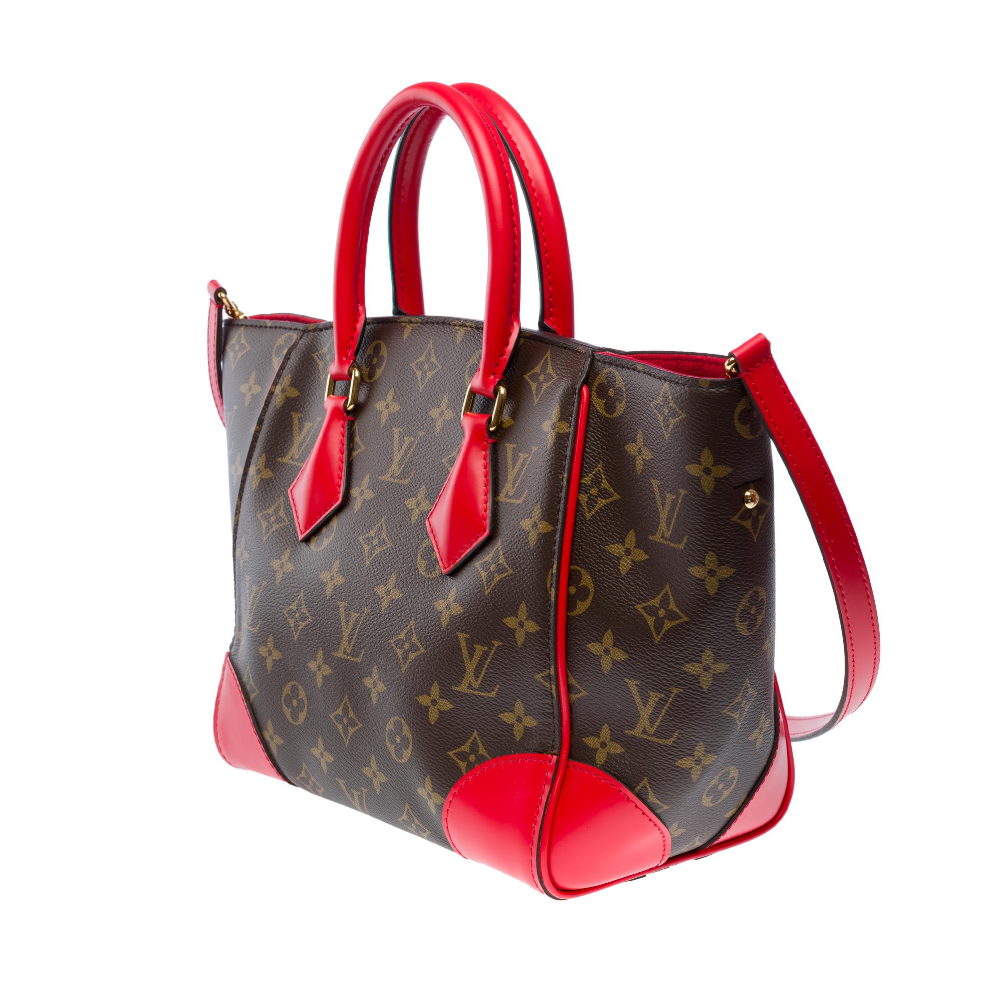 Ausverkauft Louis Vuitton Phenix Handtaschenriemen aus braunem Canvas, GHW Damen im Angebot