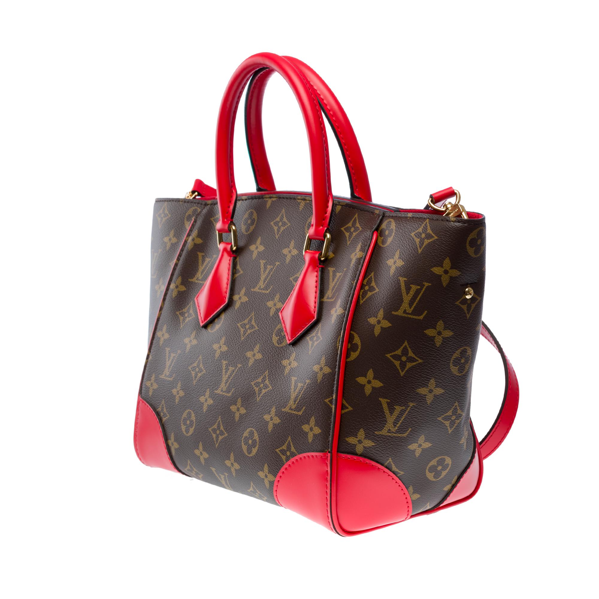 Ausverkauft Louis Vuitton Phenix Handtaschenriemen aus braunem Canvas, GHW im Angebot 1