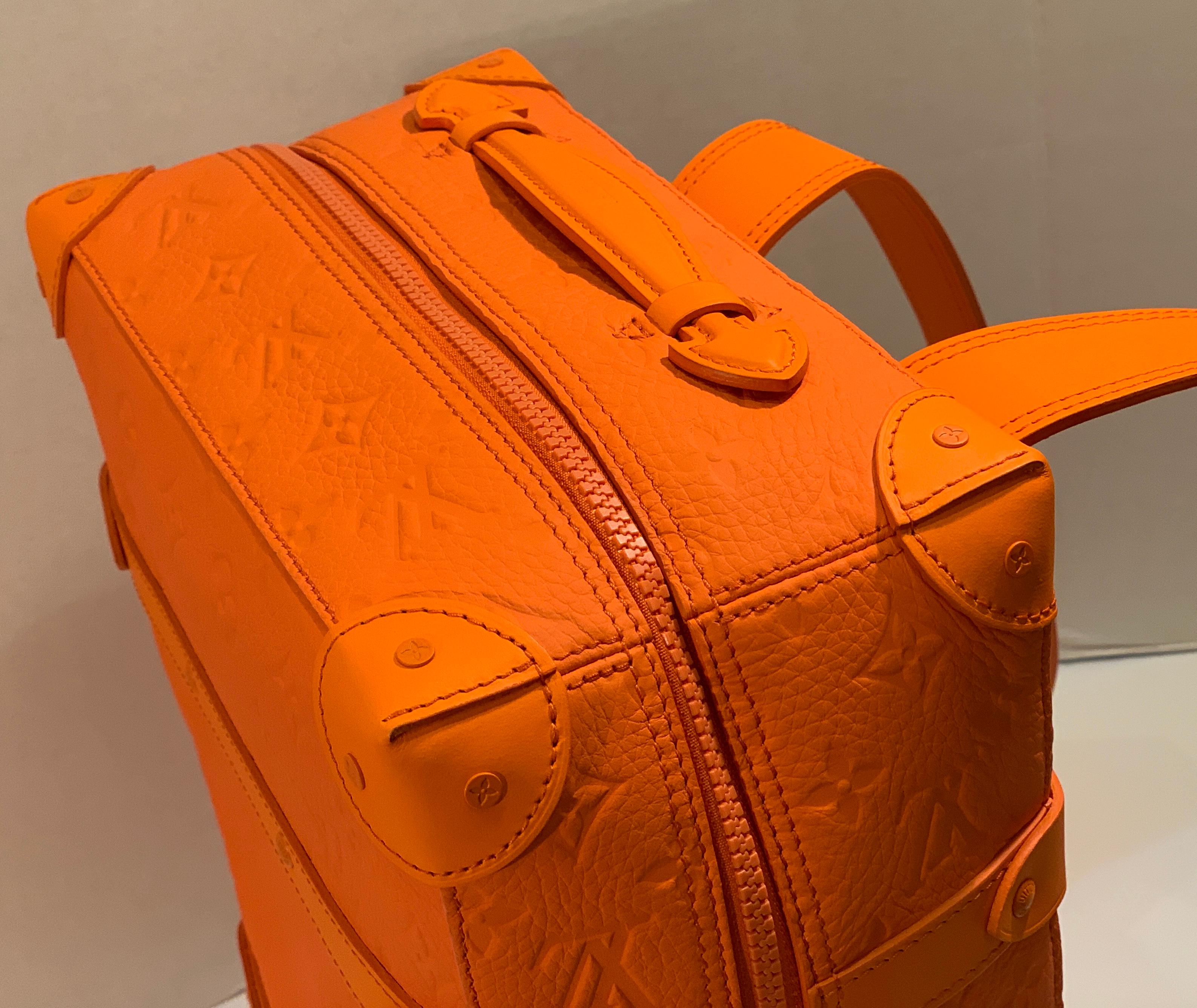 SOLD OUT Louis Vuitton Virgil Abloh Figures of Speech Orange Soft Trunk Backpack 5