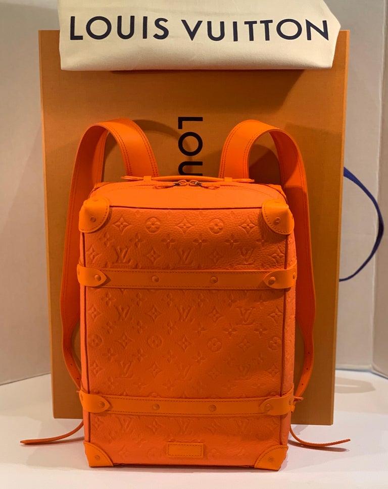 SOLD OUT Louis Vuitton Virgil Abloh Figures of Speech Orange Soft Trunk Backpack at 1stdibs