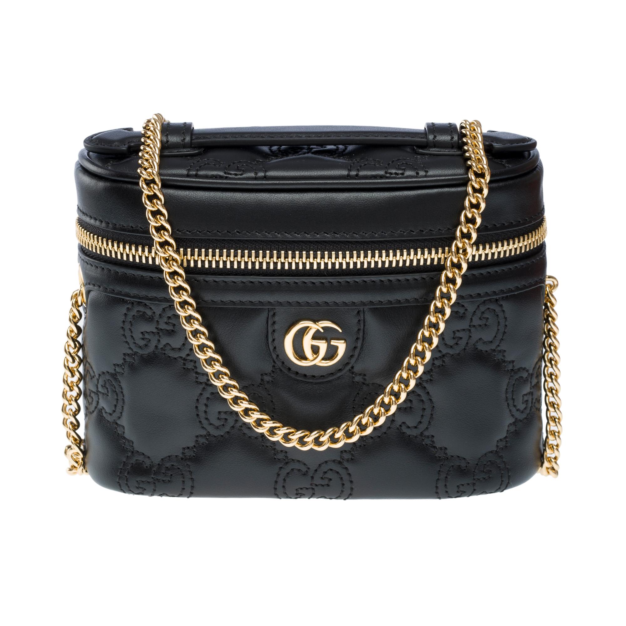 Sold Out - New Gucci GG Mini shoulder bag in black quilted leather , GHW In New Condition For Sale In Paris, IDF