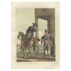 Soldiers at Rio de la Plata, Eastern Beach in Argentina by Ferrario-Bonatti 1821