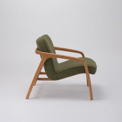 Sole Armchair Green - Solid Oak Wood