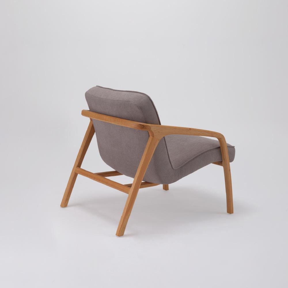Turkish Sole Armchair Grey - Solid Oak Wood For Sale