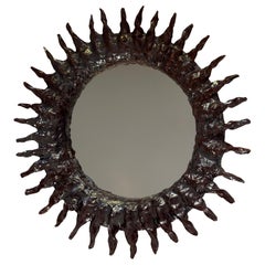 Sole Bio French Contemporary Ceramic Mirror by Renzo Maar
