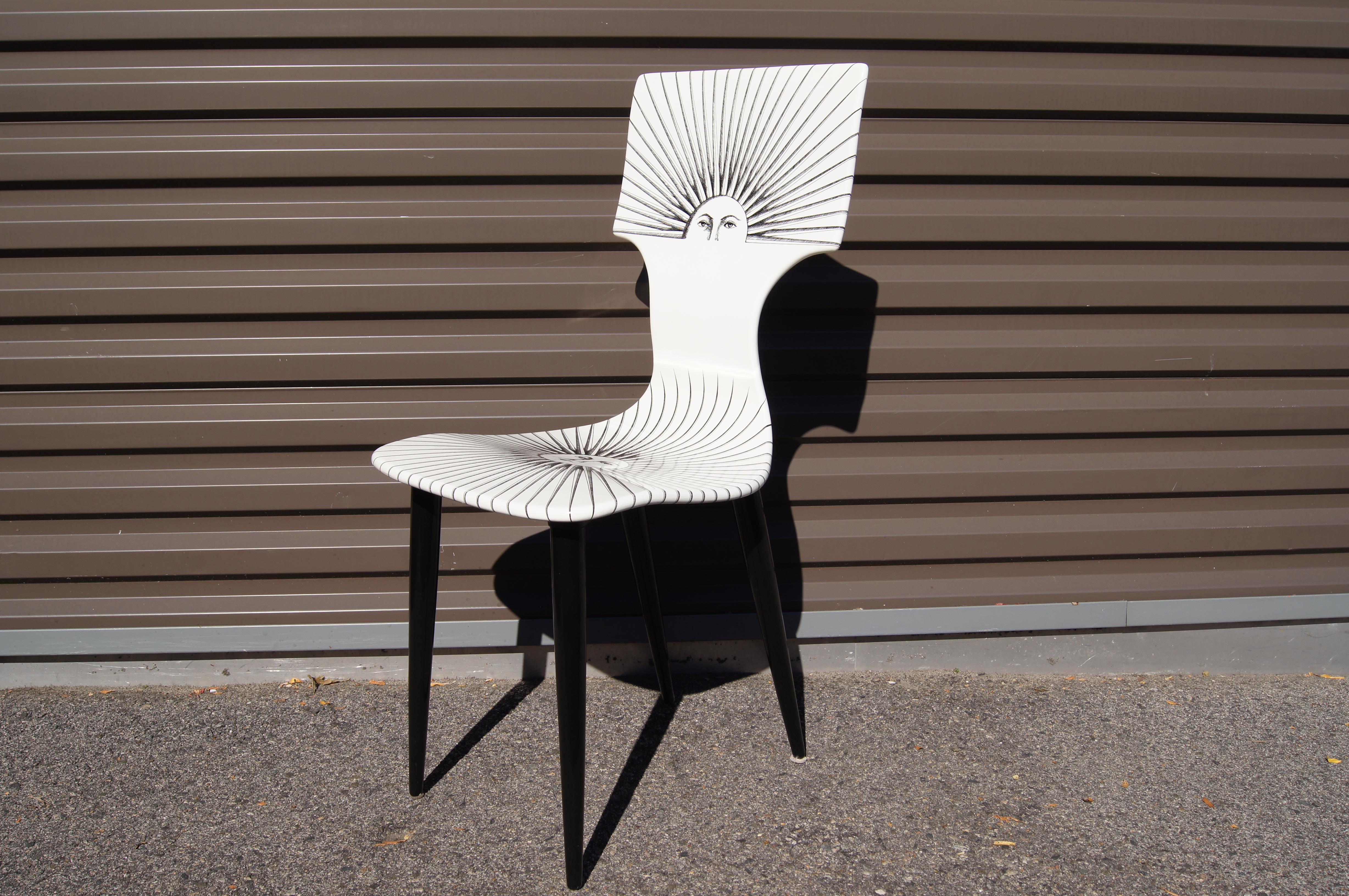 Italian Sole Chair by Piero Fornasetti for Fornasetti Milano For Sale