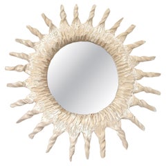 Specchio in ceramica Sole Handmade II di Renzo Maar