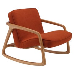 Sole Rocking Armchair Orange - Solid Oak Wood