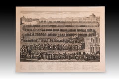 “Sole transport of the corpse of Maria Luisa di Borbone (…)”. Framed engraving.