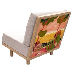 Poltrona moderna in Wood Wood e schienale dipinto, nuova &New, Soleia di MB Designs