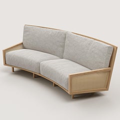 Modern Wood & Back Painted Sofa, New & Custom, Soleia Sofa by MB Design Studios