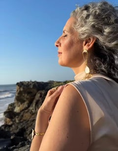 Soleil 22k Gold Pearl and Crystal Signature Teardrop Earrings, by Tagili