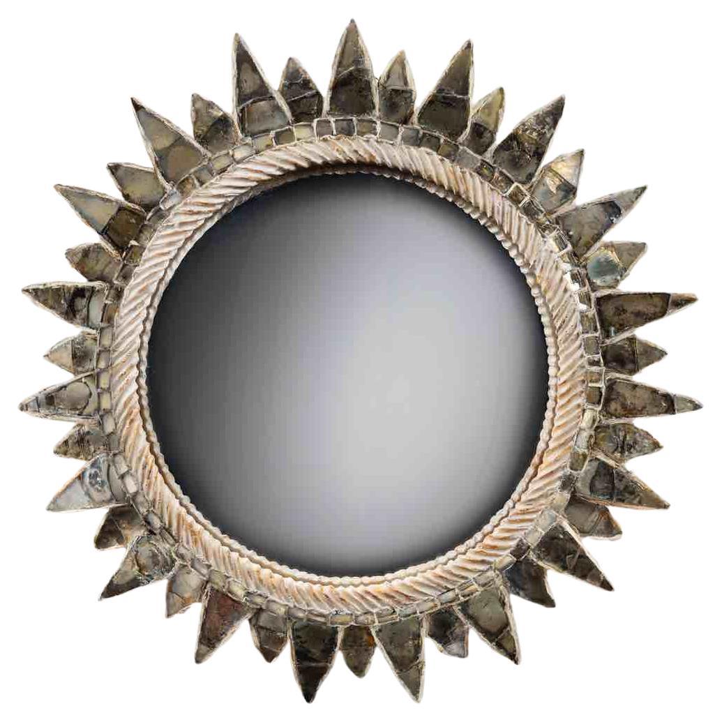 Soleil à pointes by Line Vautrin – White talosel mirror For Sale