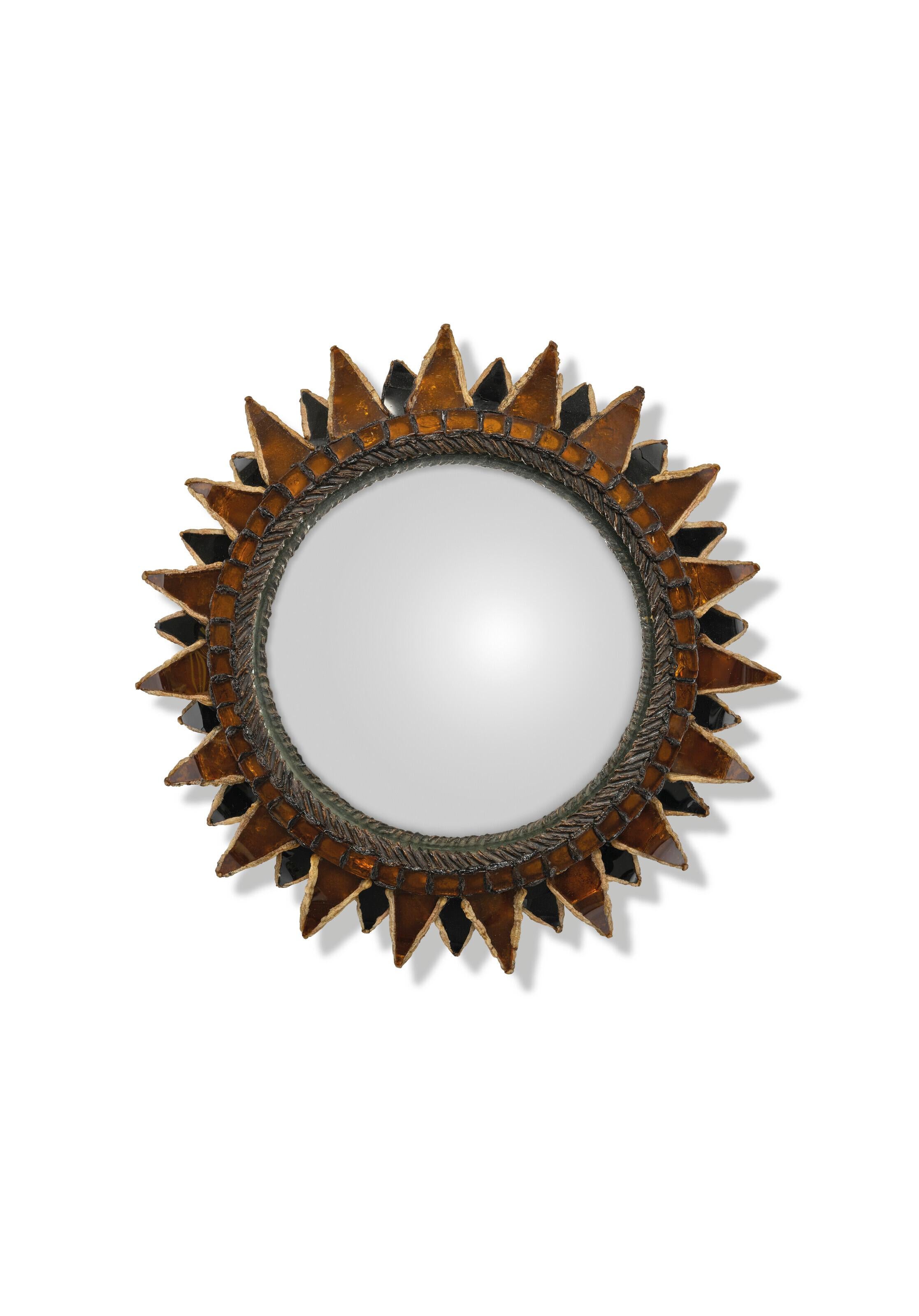 French '60s 'Soleil à pointes n. 2' Mirror by Line Vautrin